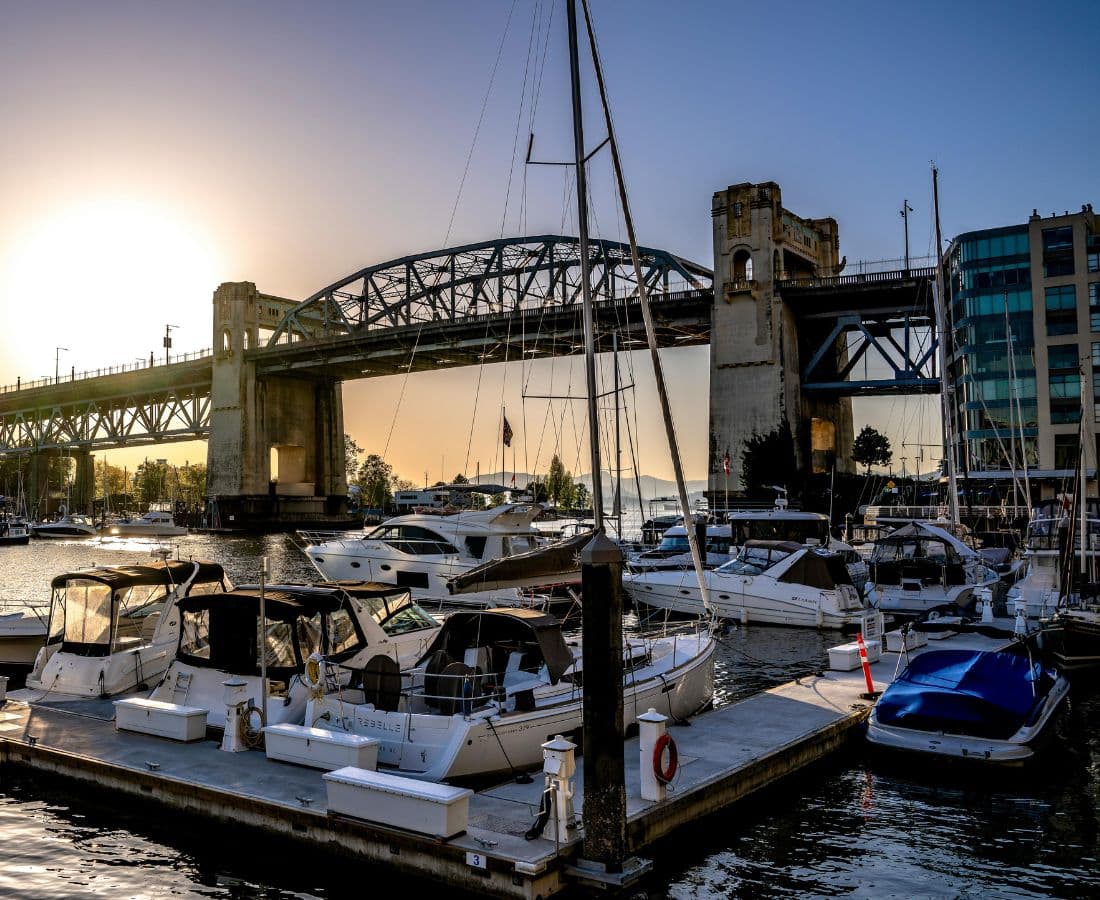 Mobile boat detailing Vancouver — gelcoat polishing at a False Creek marina
